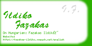 ildiko fazakas business card